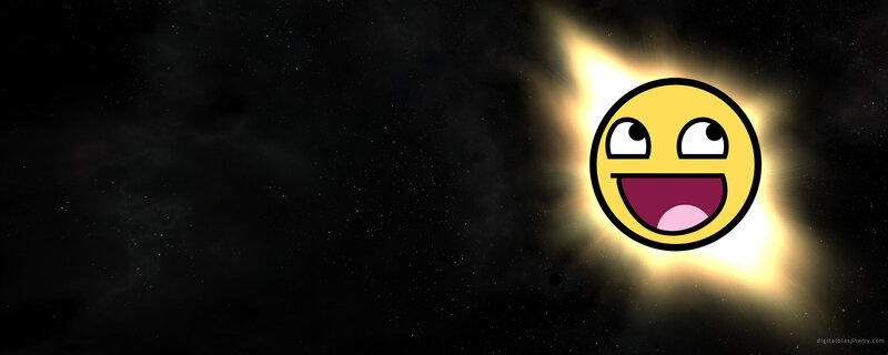 happy face in space