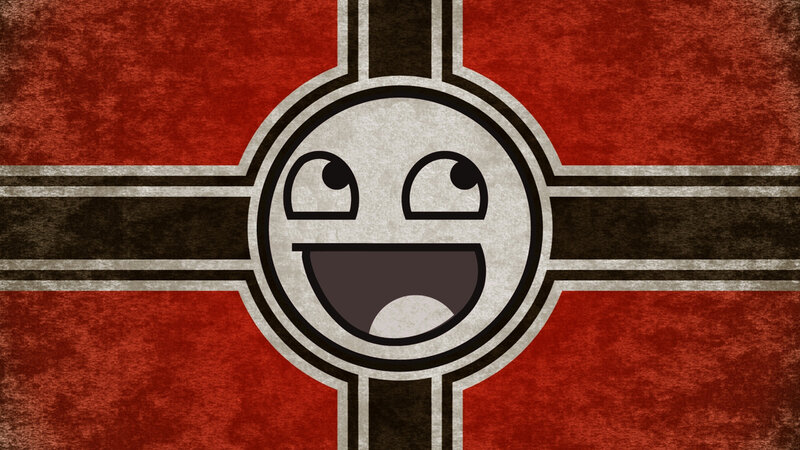 happy face on flag