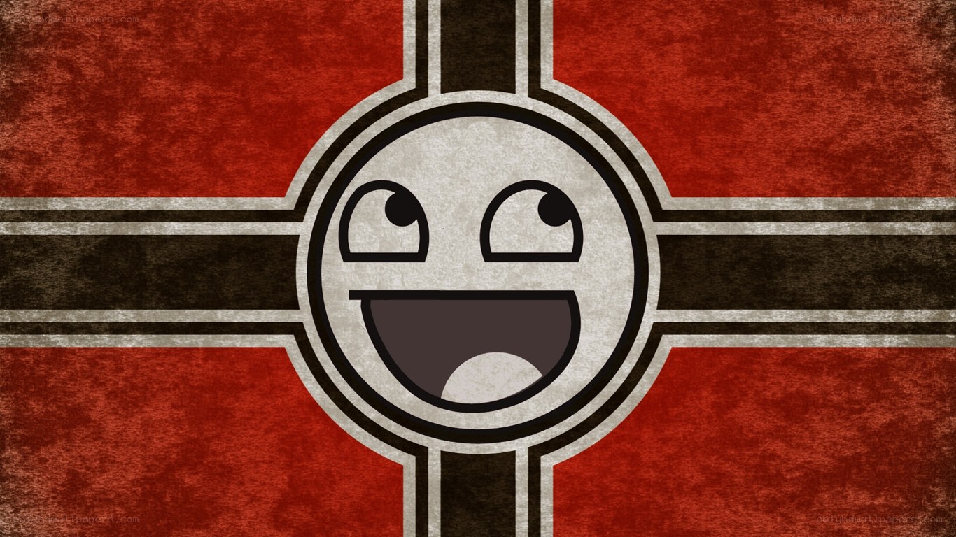 happy face on flag