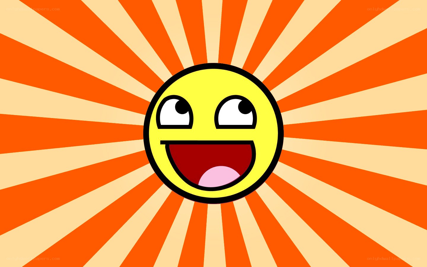 happy face on sunburst