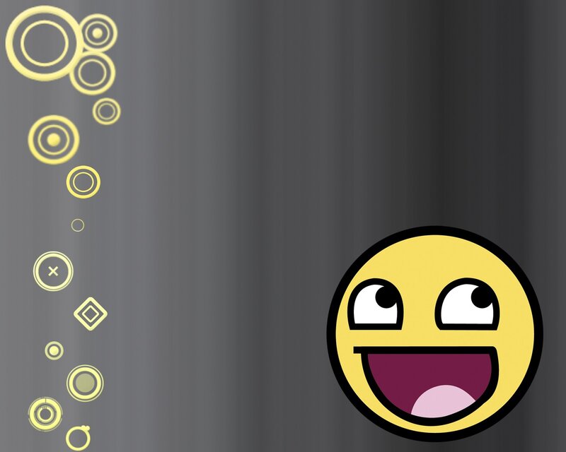 happy face with bubbles