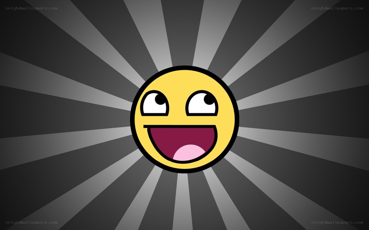 happy face with radiating background