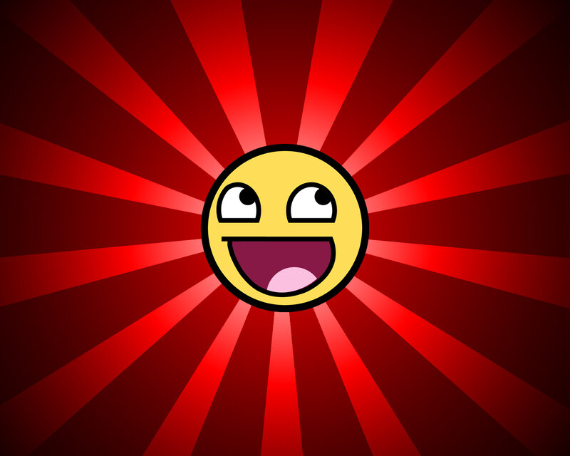 happy face with red rays