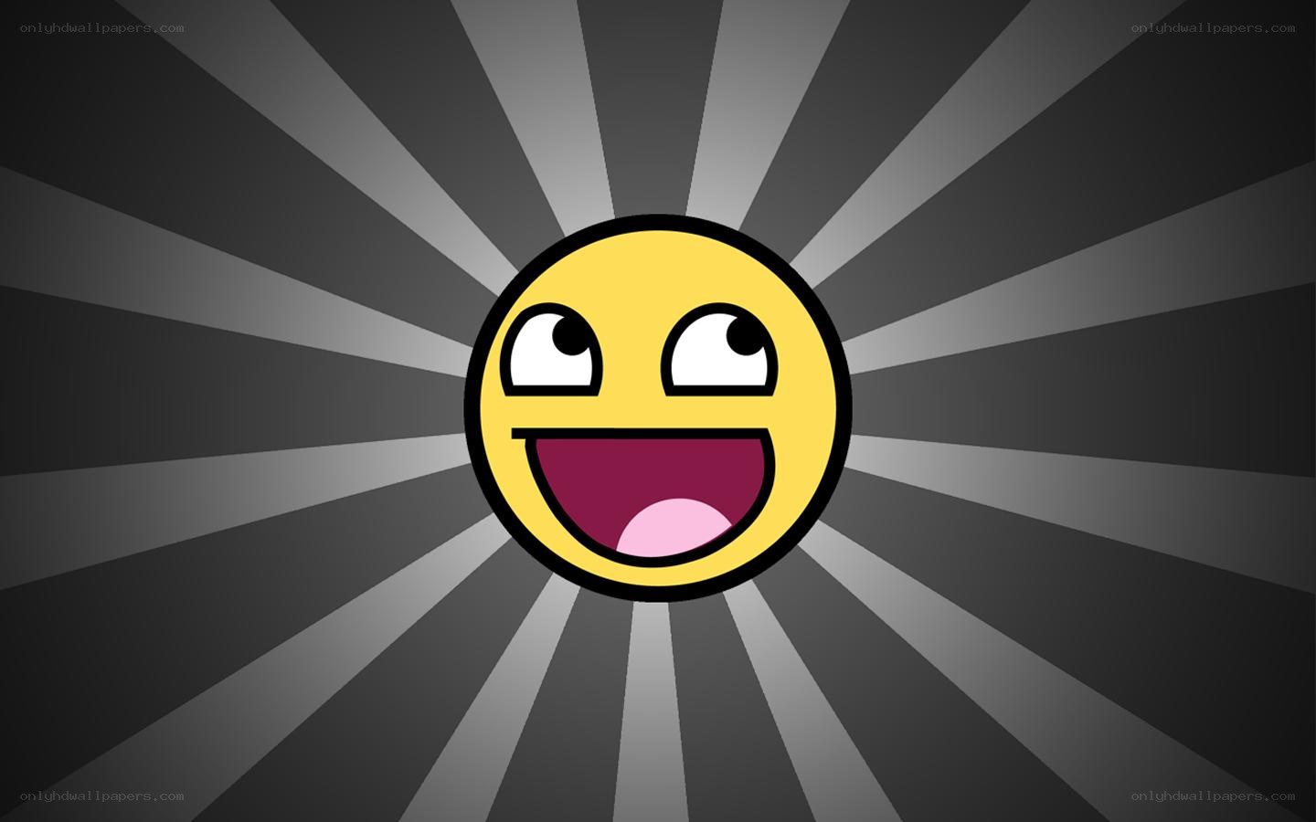 happy face with sunburst background