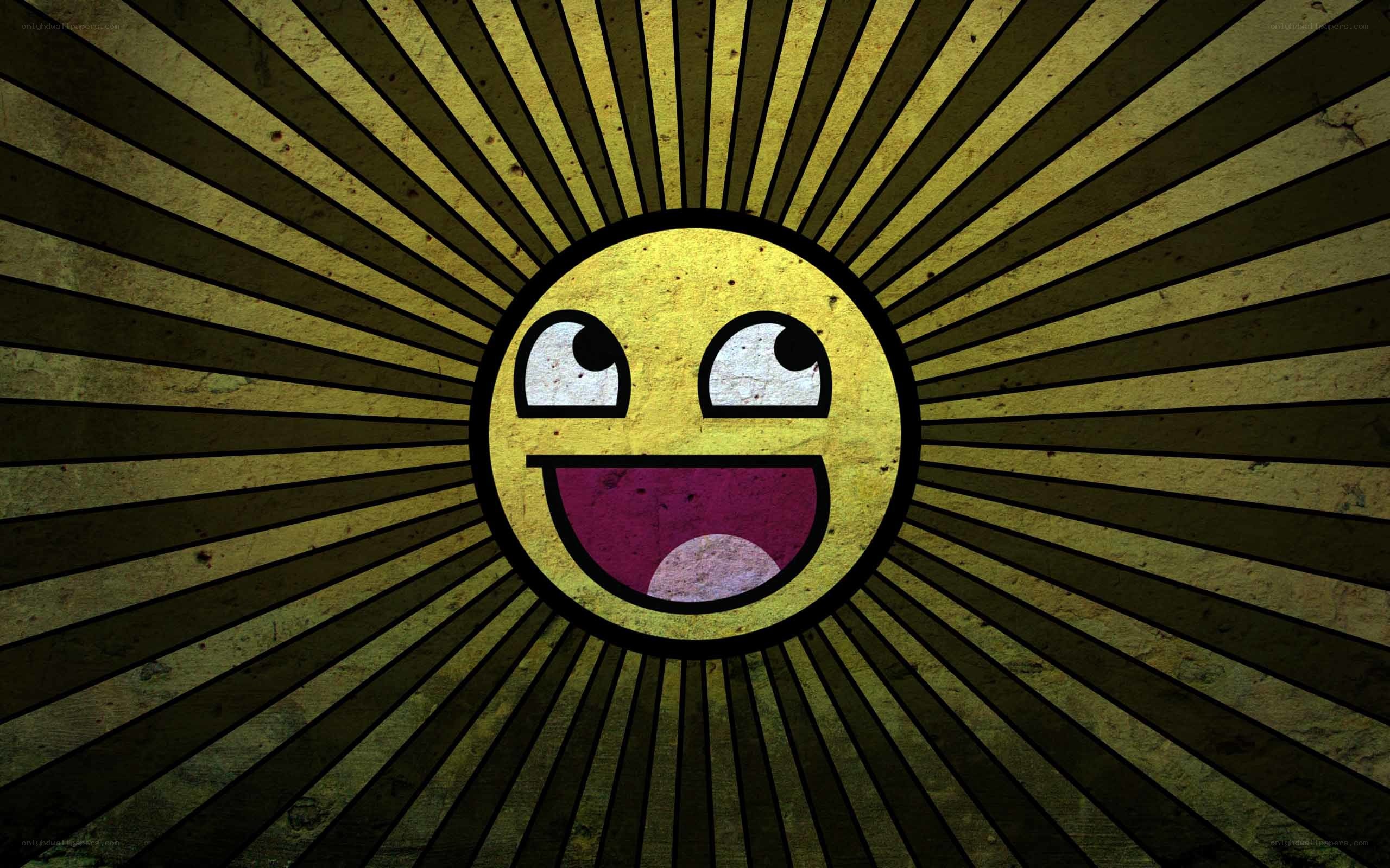 happy face with sunburst