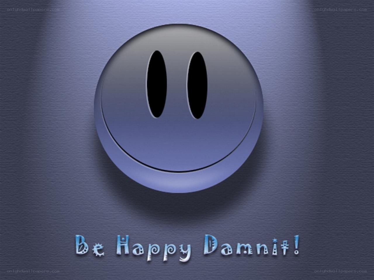 Happy face with text