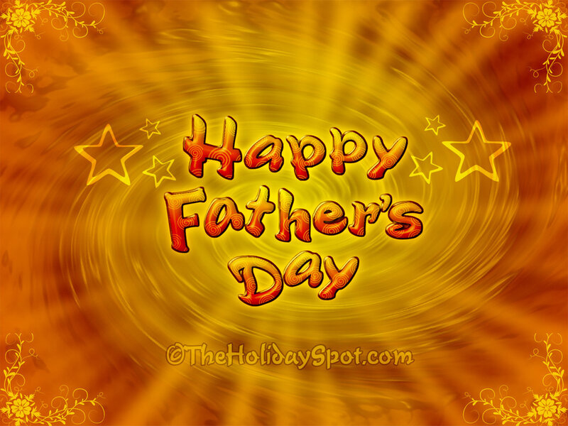 Happy Father's Day Text — Yellow