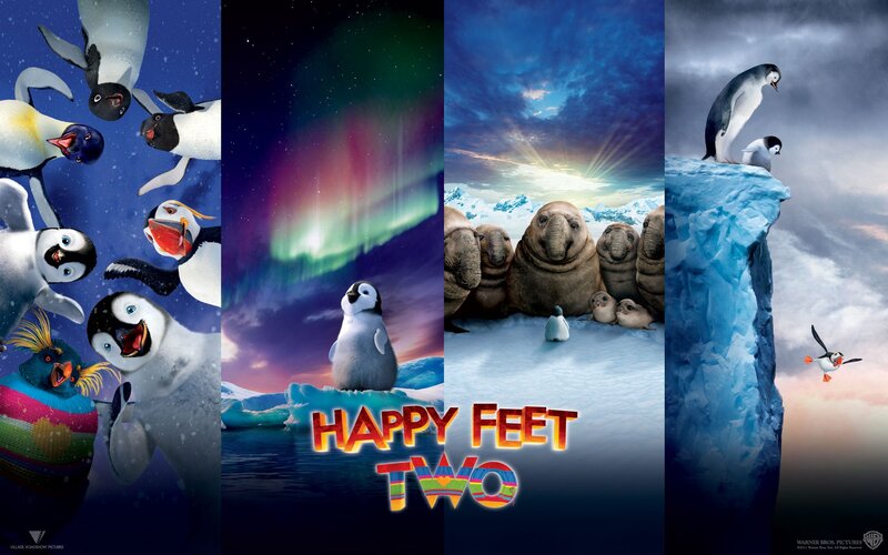 Happy Feet Two movie poster collage