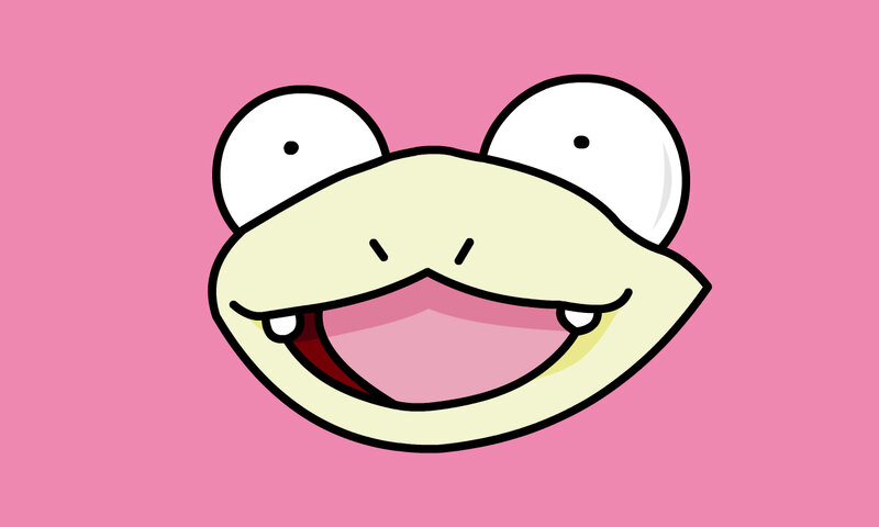 happy frog character face