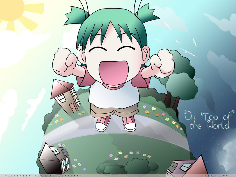 happy girl on top of the world
