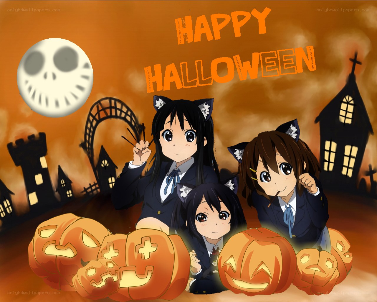 Happy Halloween anime characters