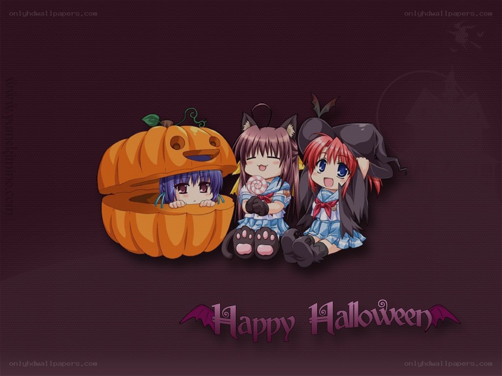 Happy Halloween anime characters