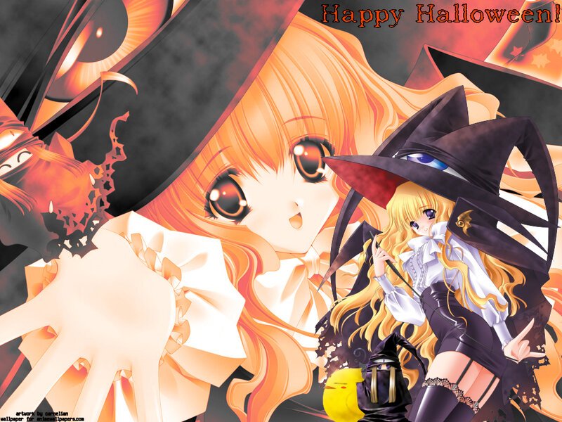 Happy Halloween anime girls