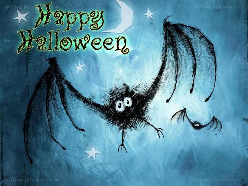 Happy Halloween bat illustration