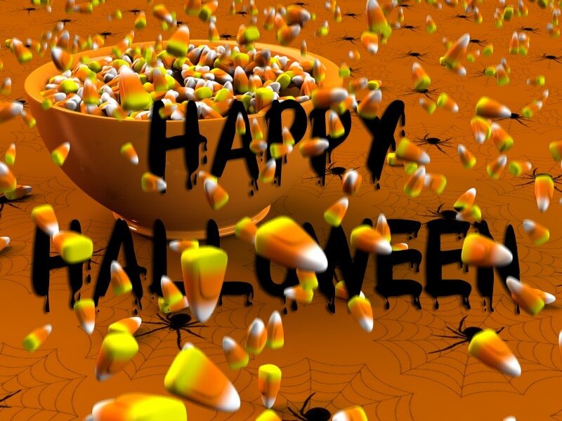 Happy Halloween candy corn