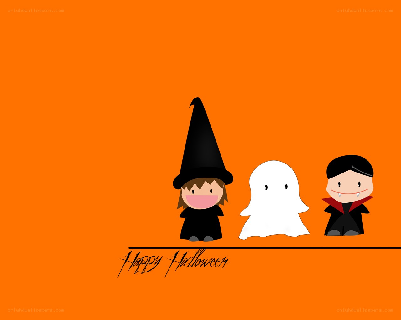 Happy Halloween characters
