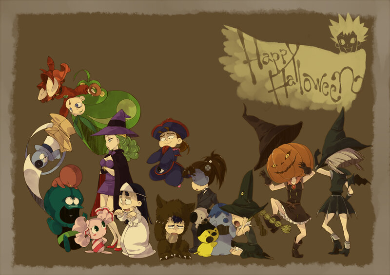 Happy Halloween characters