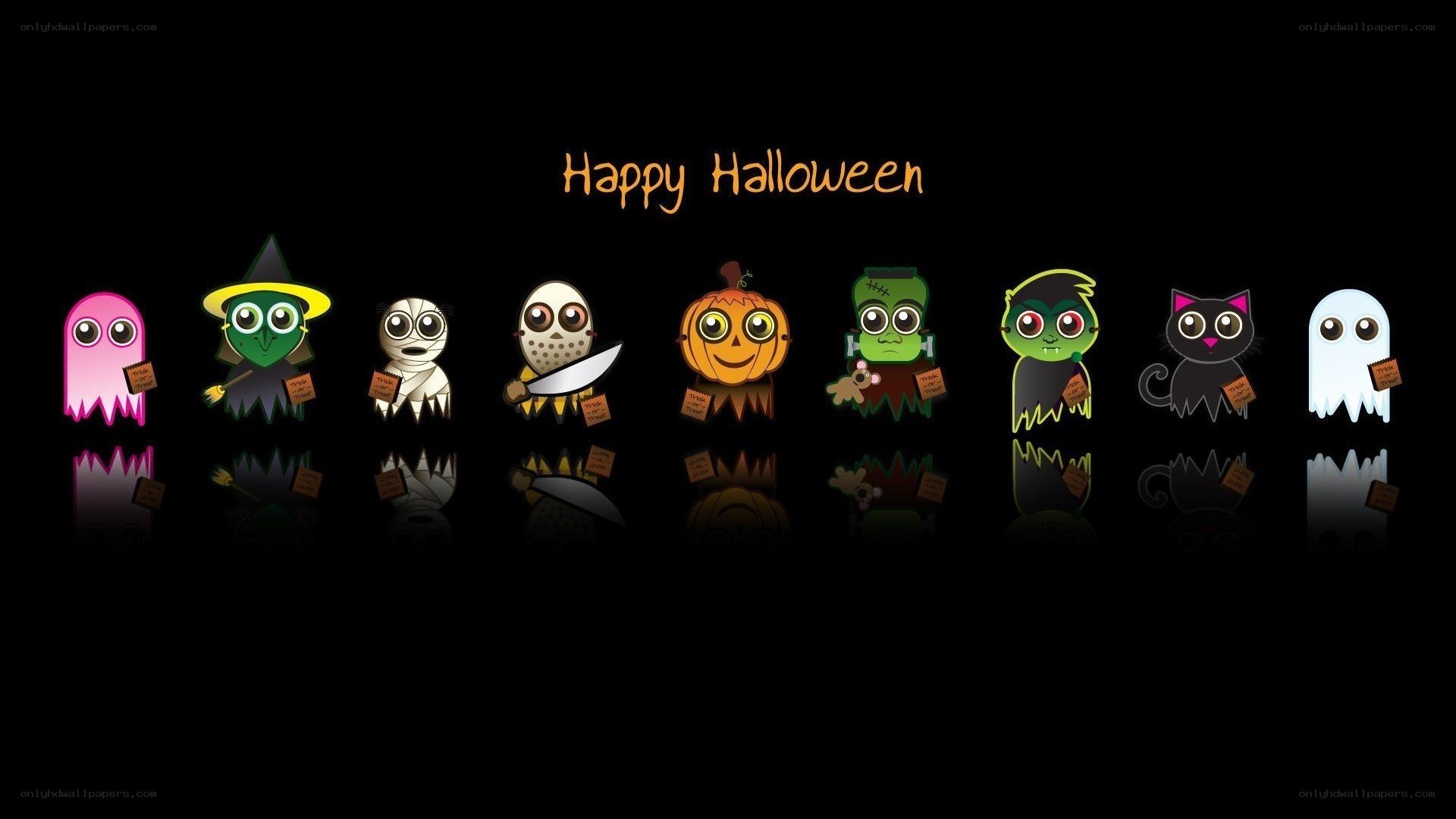 Happy Halloween characters