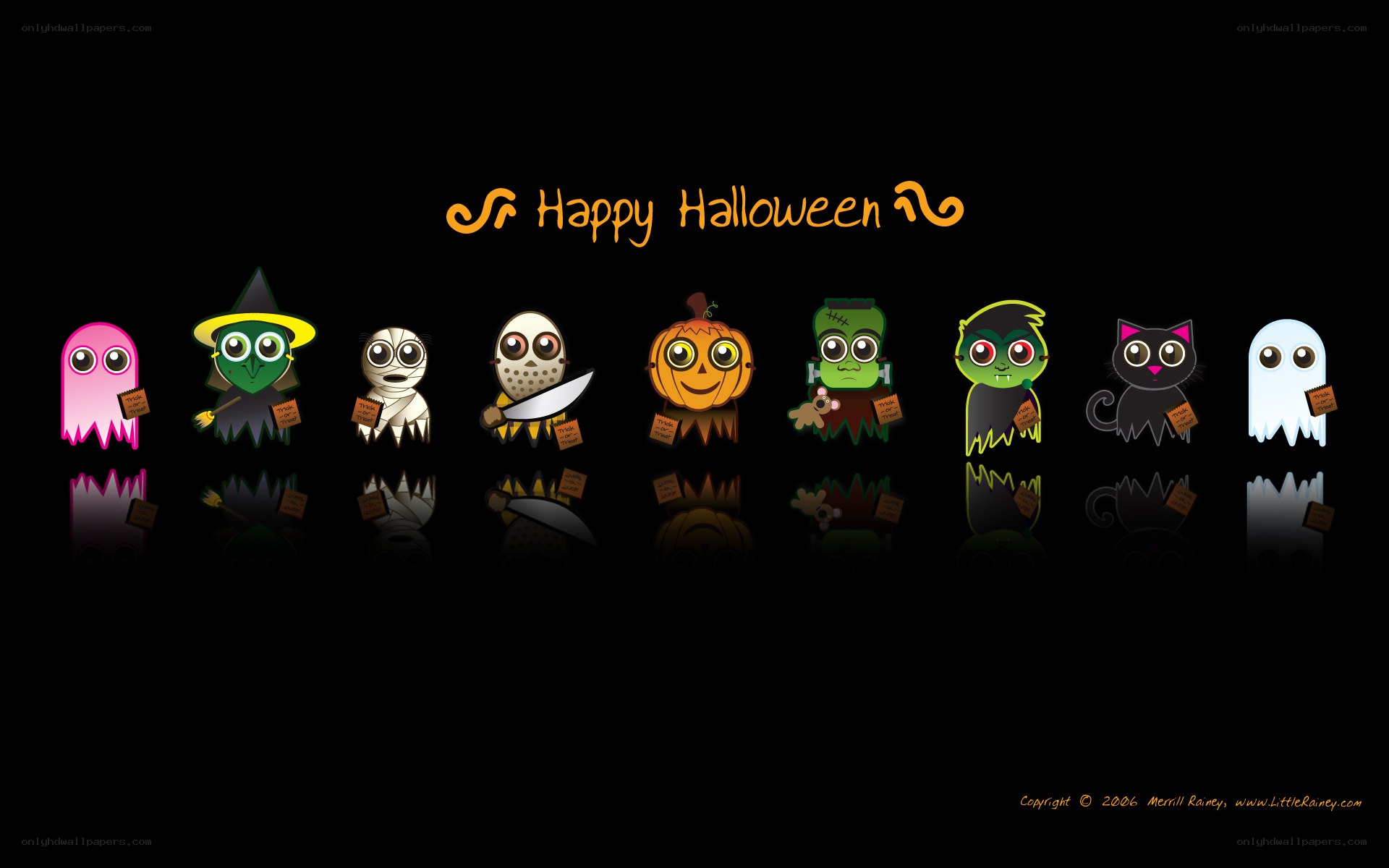 Happy Halloween characters