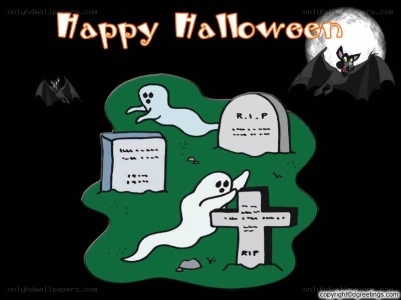 Happy Halloween graveyard