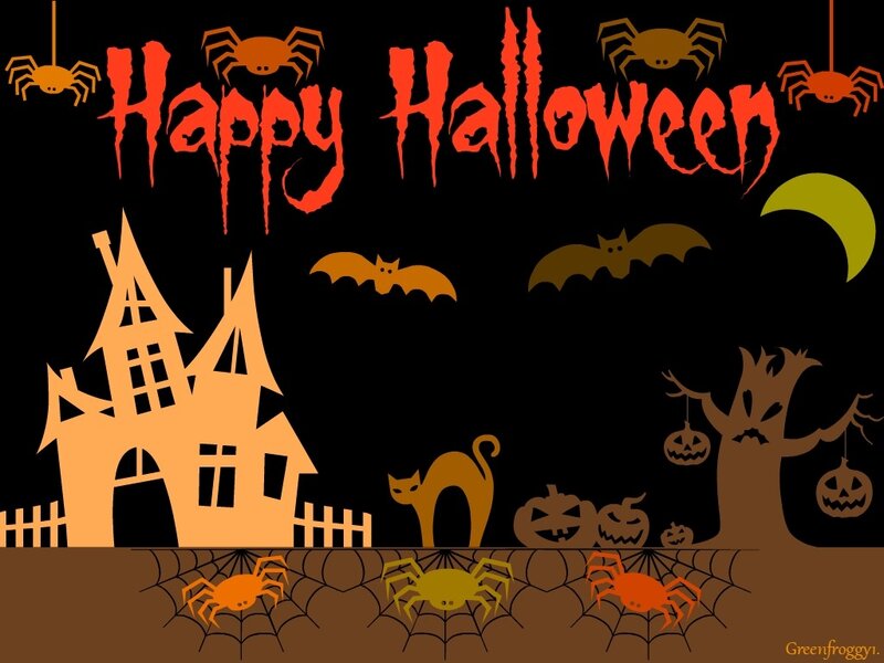 Happy Halloween Illustration — Black