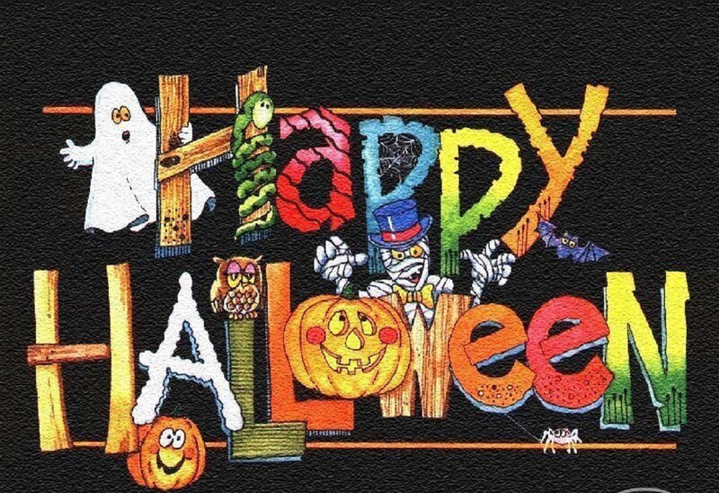 Happy Halloween Sign — Black