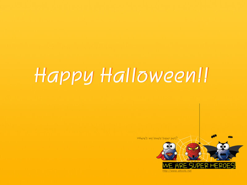Happy Halloween super heroes