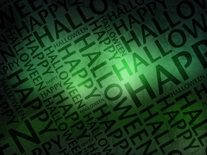 Happy Halloween text collage