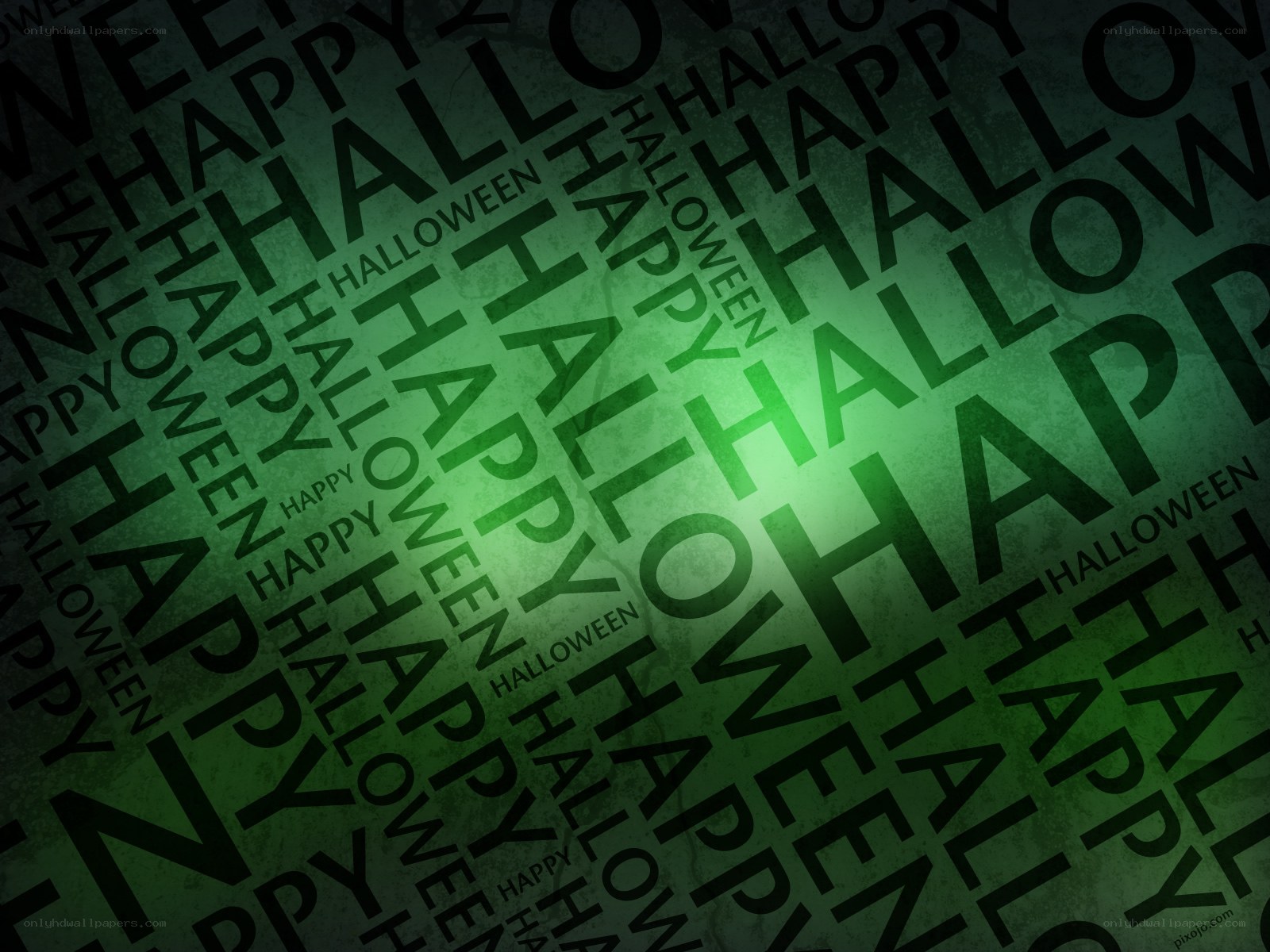 Happy Halloween text collage