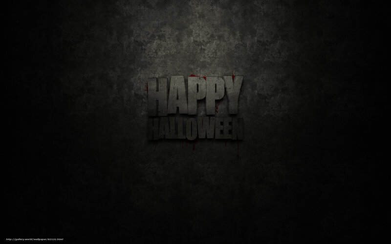 Happy Halloween text on dark wall