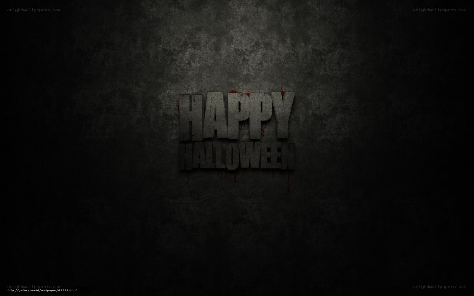 Happy Halloween text on dark wall
