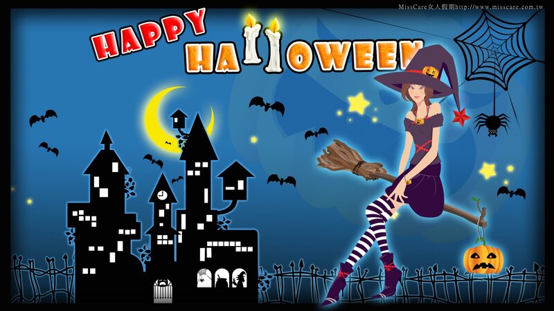 Happy Halloween Witch Scene