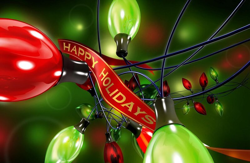 Happy Holidays lights