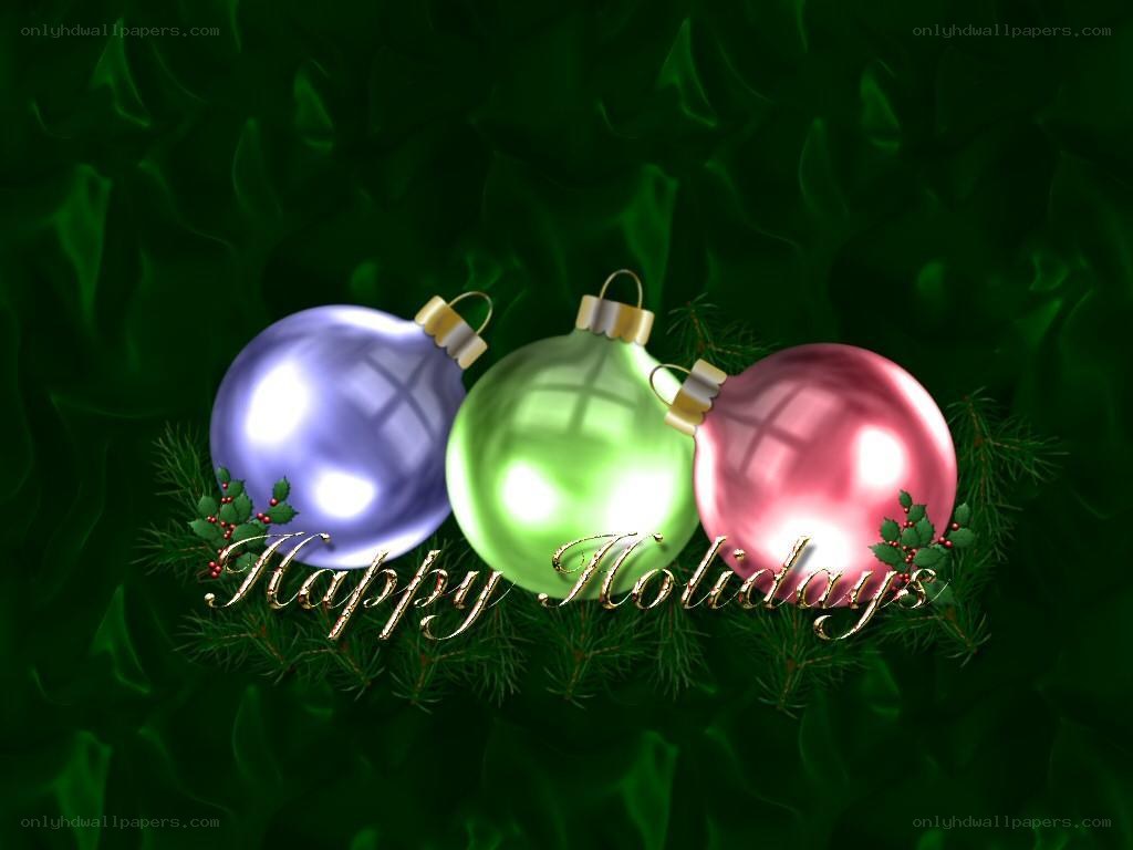 Happy Holidays ornaments