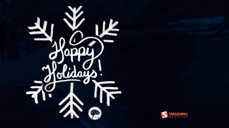 Happy Holidays snowflake design