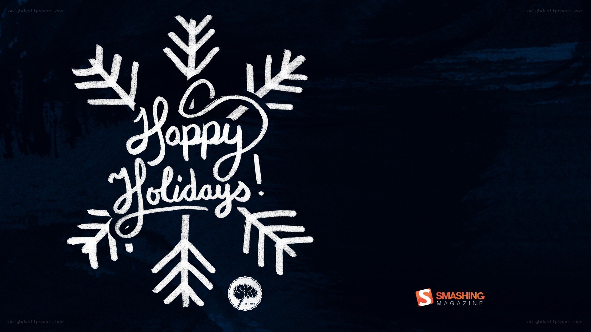 Happy Holidays snowflake design