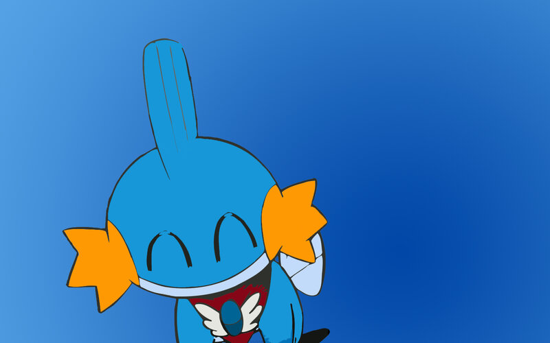 happy mudkip character