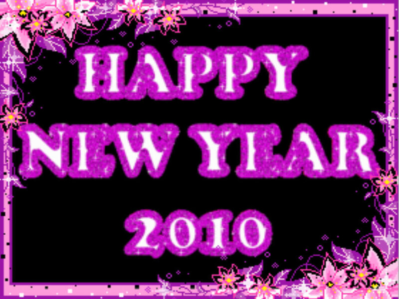 Happy New Year 2010 Graphic — Purple