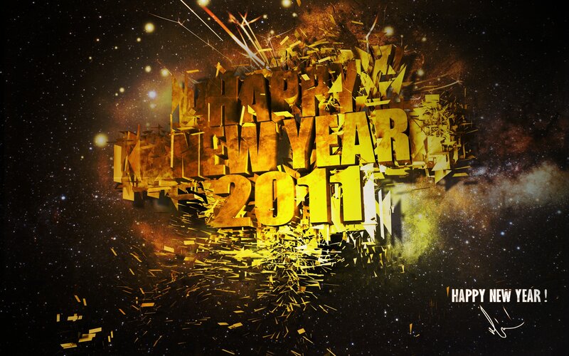 Happy New Year 2011 explosion
