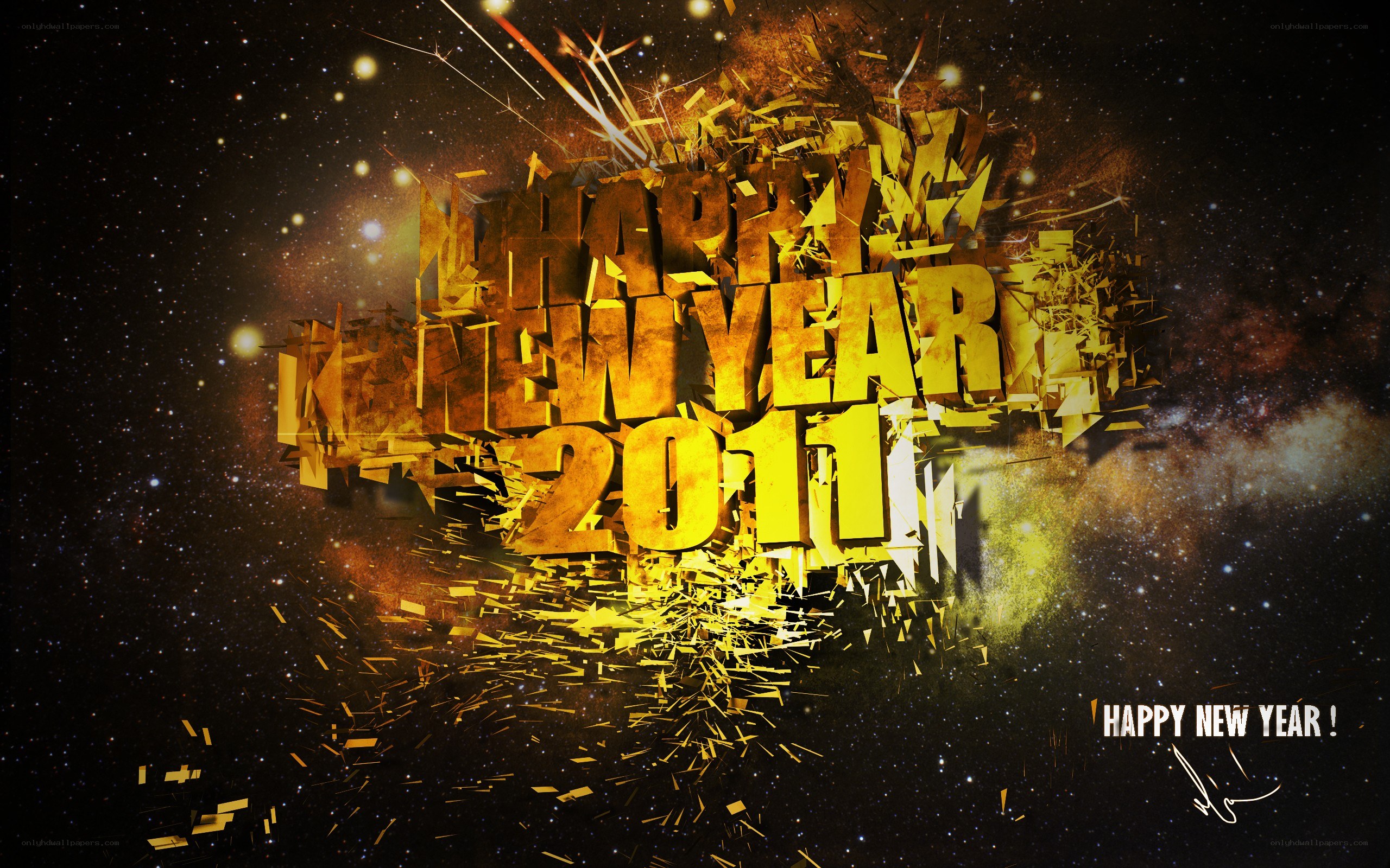 Happy New Year 2011 explosion