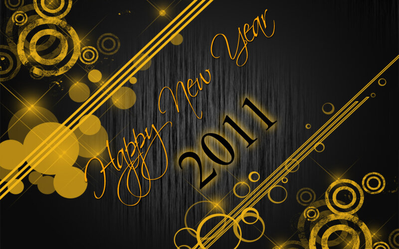 Happy New Year 2011 Graphic — Black