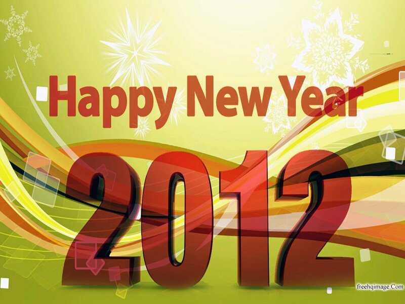 Happy New Year 2012 Graphic — Green