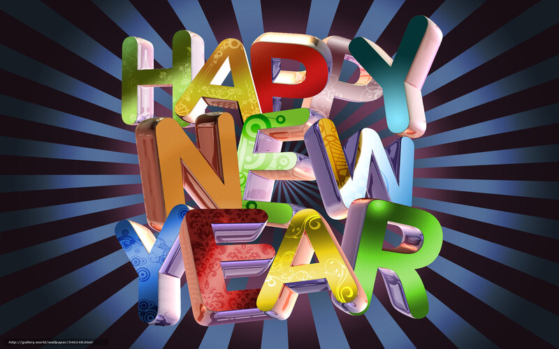 Happy New Year 3D text