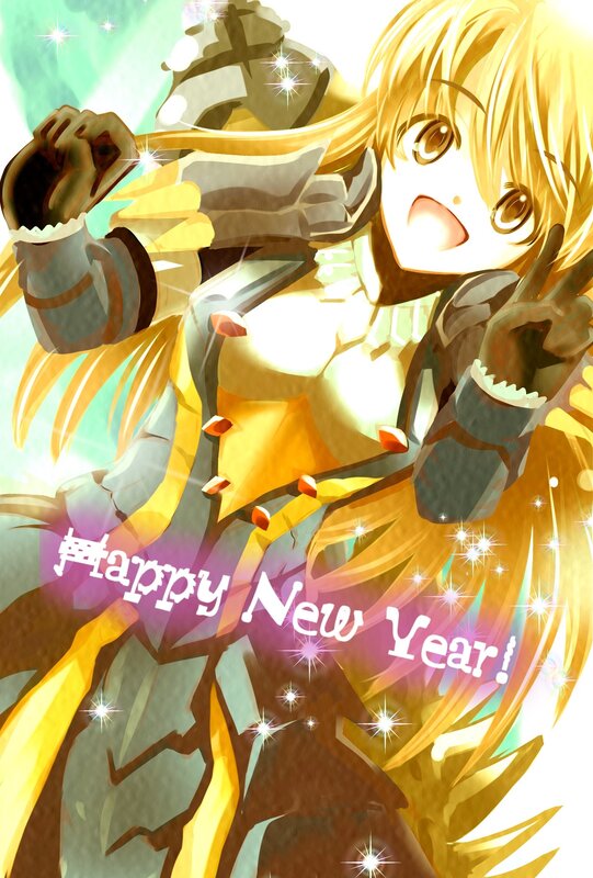 Happy New Year anime girl