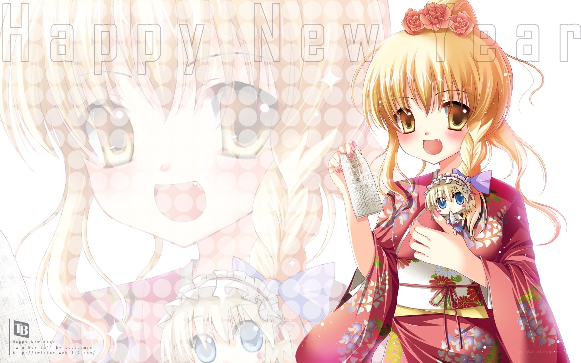 Happy New Year anime girls