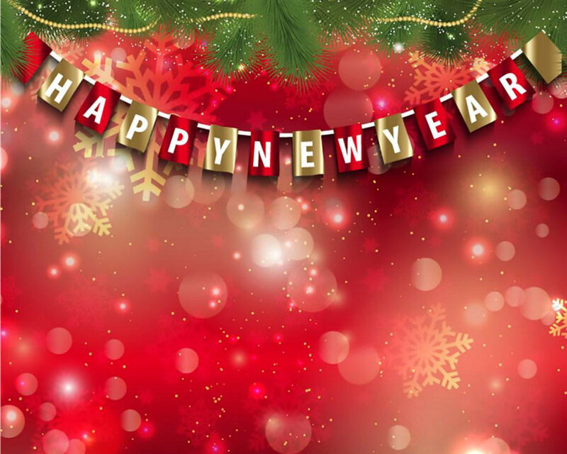 Happy New Year Banner — Red