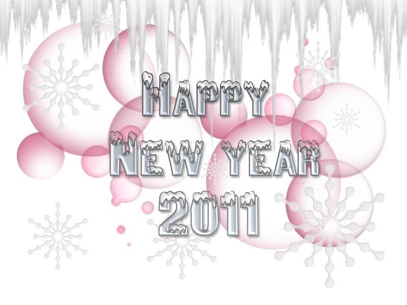 Happy New Year Card — White