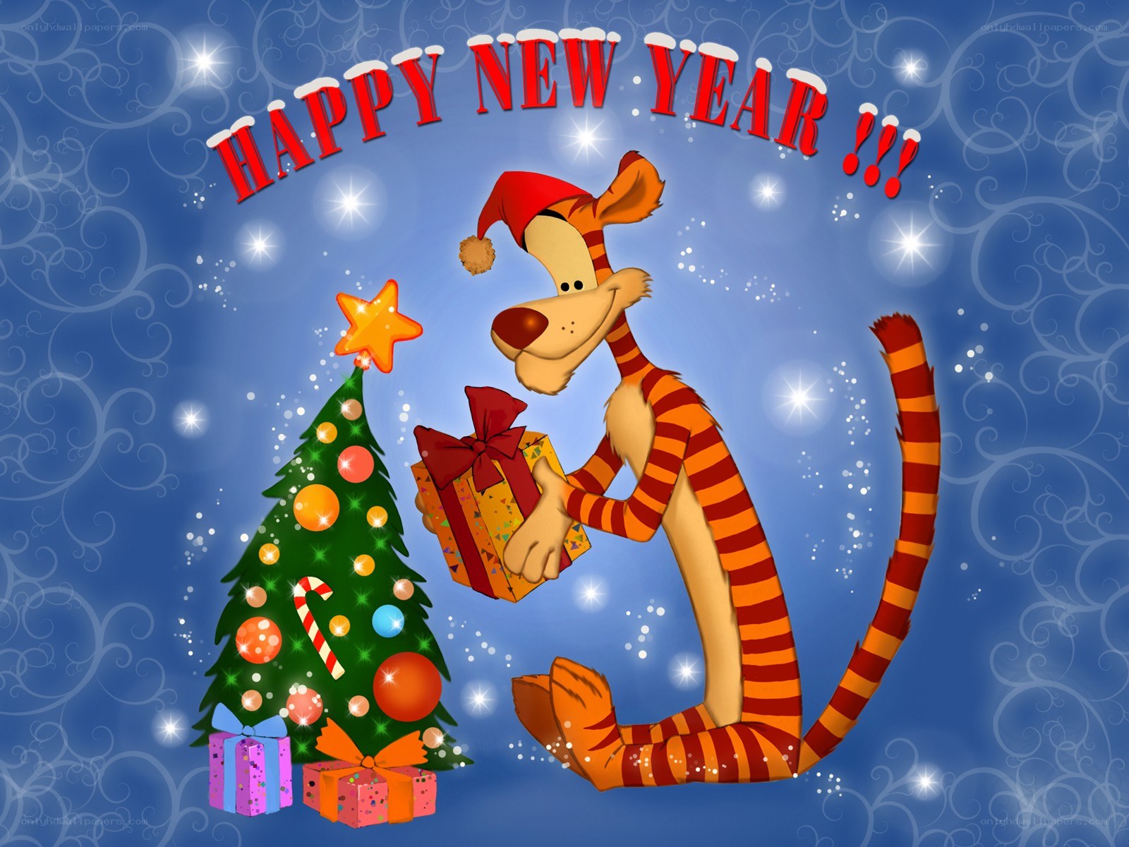 Happy New Year cartoon