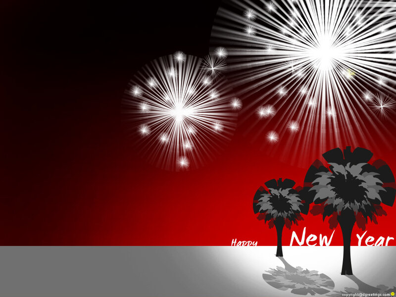 Happy New Year fireworks