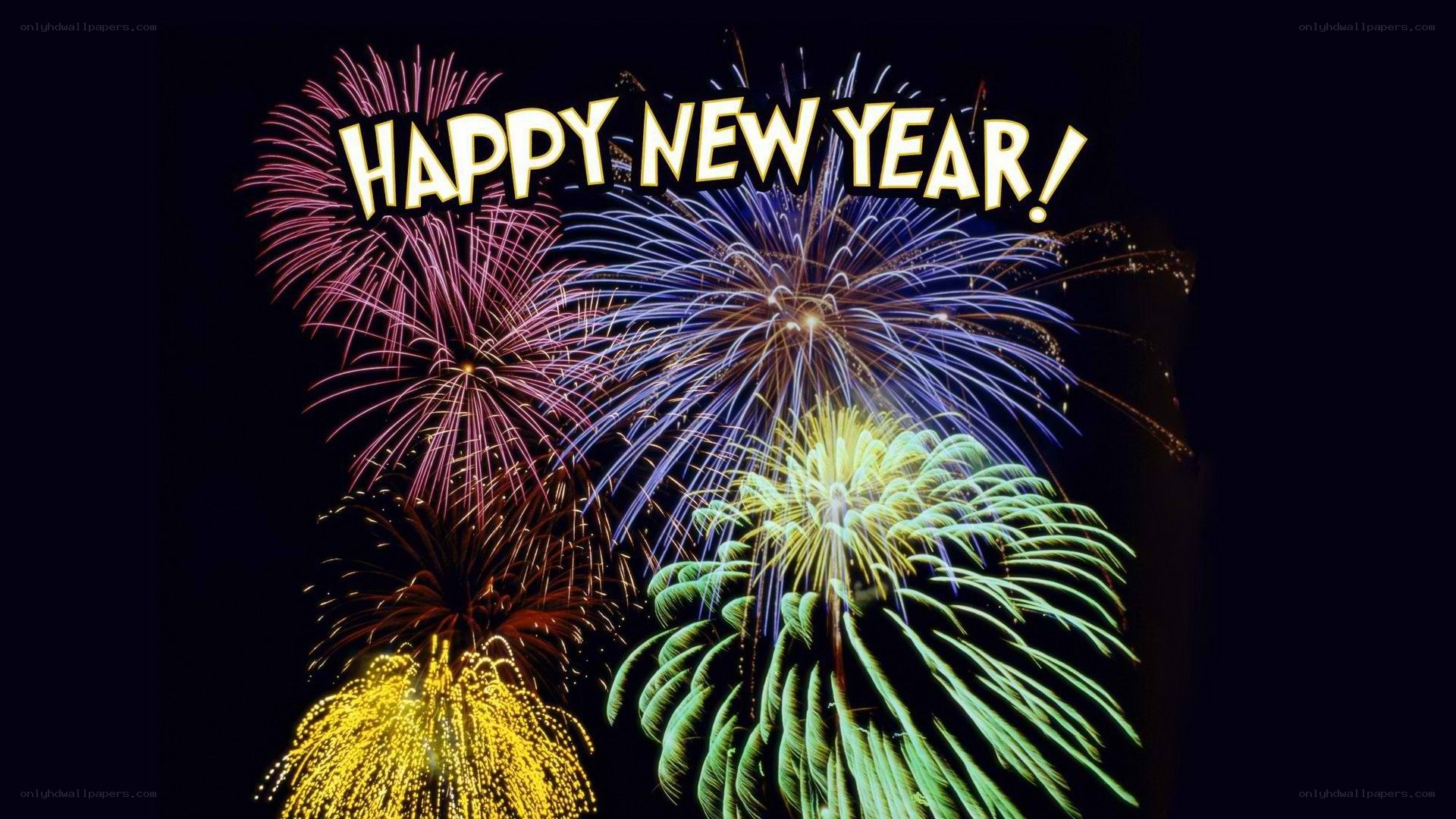Happy New Year fireworks